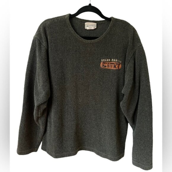 Grand Canyon, Vintage Women’s Outdoor Hike Sweater - Green/Gray.  Size: L. - Picture 1 of 9